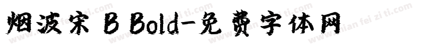 烟波宋 B Bold字体转换